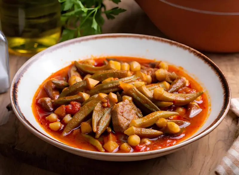 Bamia Egyptian Okra Traditional Recipe Bamia Egyptian Okra Traditional Recipe